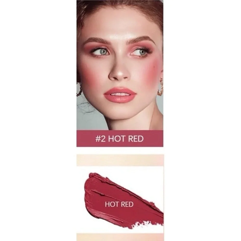 NEW On the Go Blush Waterproof/Sweatproof Stick for Eyes/Lips/Face, Hot Red